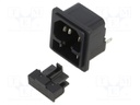 Connector: AC supply; socket; male; 10A; 250VAC; IEC 60320; C14 (E)