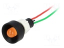 Indicator: LED; recessed; 24VDC; 24VAC; Cutout: Ø13mm; IP40; plastic