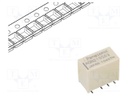 Relay: electromagnetic; DPDT; Ucoil: 3VDC; 0.3A/125VAC; 1A/30VDC