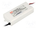 Power supply: switched-mode; LED; 59.85W; 34÷57VDC; 1050mA; IP30