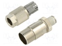 Plug; M12; PIN: 8; male; for cable; IDC; straight