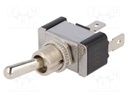 Switch: toggle; Pos: 2; SPST; OFF-ON; 10A/250VAC; 0÷65°C