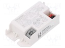 Power supply: switched-mode; LED; 10W; 14÷20VDC; 500mA; 198÷264VAC