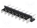 Terminal: spade terminal strip; 6.3mm; THT; 250V; straight; ways: 8