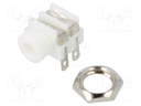 Socket; Jack 3,5mm; female; mono; with on/off switch; angled 90°