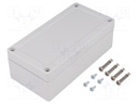 Enclosure: multipurpose; X: 82mm; Y: 162mm; Z: 55mm; TG ABS; ABS; grey