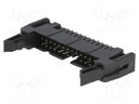 Socket; IDC; male; PIN: 26; straight; with ejector; THT; gold-plated