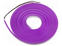 NEON LED tape; violet; 2835; 12V; LED/m: 120; 6mm; IP65; 8W/m