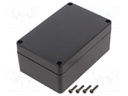Enclosure: multipurpose; X: 70mm; Y: 105mm; Z: 45mm; ABS; black; IP65