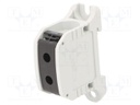 Splice terminal: rail; STB; 50mm2; ways: 1; terminals: 2; black; TS35