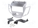 Radio mounting frame; Ford; 2 DIN; silver