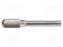 Rotary burr; Ø: 6mm; L: 150mm; metal; Working part len: 16mm