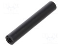 Spacer sleeve; cylindrical; polyamide; M2; L: 18mm; Øout: 4mm