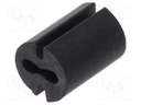 Spacer sleeve; LED; Øout: 4.8mm; ØLED: 3mm; L: 6.5mm; black; UL94V-0