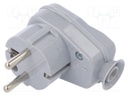 Connector: AC supply; plug; Layout: 2P+PE; grey; 250VAC; 16A; PIN: 3