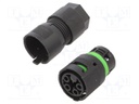 Connector: AC supply; 0.5÷1.5mm2; 16A; 400V; for cable; ways: 4
