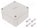 Enclosure: multipurpose; X: 110mm; Y: 110mm; Z: 66mm; TK PS; grey