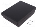 Enclosure: multipurpose; X: 144mm; Y: 198mm; Z: 53mm; ABS; black