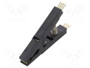 Test clip; PIN: 8; black; gold-plated; Application: SO,SOIC,SOJ