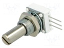 Potentiometer: shaft; single turn; 10kΩ; 1W; ±10%; 6.35mm; THT