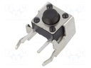 Microswitch TACT; SPST-NO; Pos: 2; 0.05A/12VDC; THT,angular; none