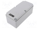 Enclosure: multipurpose; X: 92mm; Y: 205mm; Z: 86mm; aluminium; IP65
