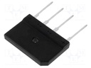 Single-phase bridge rectifier; Urmax: 1000V; If: 6A; Ifsm: 175A