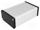Enclosure: with panel; 1455; X: 103mm; Y: 160mm; Z: 53mm; aluminium