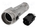 Connector: circular; plug; male; PIN: 2; bayonet,external bayonet