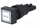 Switch: push-button; Stabl.pos: 1; 16mm; white; Pos: 2; -25÷70°C