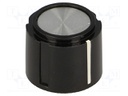 Knob; with pointer; Shaft d: 6.35mm; Ø20x15.9mm; screw fastening