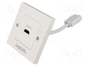 Wall socket; white; HDMI; Mounting: wall mount; No.of sockets: 1