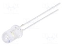 LED; 5mm; white cold; 3000÷4200mcd; 30°; Front: convex