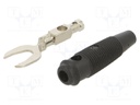Connector: fork terminals; plug; 60VDC; black; Overall len: 59mm