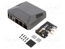 Enclosure: for computer; Raspberry Pi 4 B; aluminium; grey