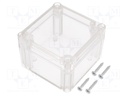 Enclosure: multipurpose; X: 80mm; Y: 82mm; Z: 55mm; ABS