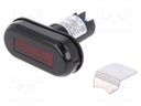 Voltmeter; 30mm; -30÷50°C; IP20,IP64 (from the front); 24÷230VAC