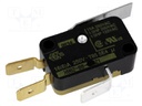 Microswitch SNAP ACTION; with lever; SPDT; 16A/250VAC; ON-(ON)