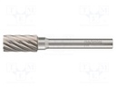 Rotary burr; Ø: 10mm; L: 65mm; metal,stainless steel; rod 6mm