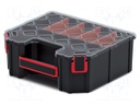 Container: collective; with partitions; black; 284x243x105mm