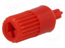 Knob; shaft knob; red; Ø5mm; Application: CA6