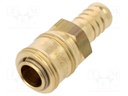 Quick connection coupling EURO; Mat: brass; V: with bushing