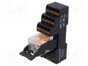 Relay: interface; 4PDT; Ucoil: 24VDC; 5A; DIN; Variant: Relay set