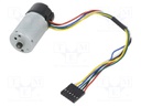 Motor: DC; 6VDC; 2.4A; max.14mNm; Ioper: 50mA; 25x46mm; 6200rpm; 60g