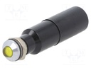 Indicator: LED; prominent; yellow; 230VAC; Ø8mm