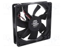 Fan: DC; axial; 12VDC; 120x120x25mm; 155m3/h; 37dBA; ball bearing