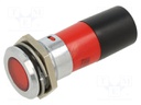 Indicator: LED; red; 230VAC; Ø22mm