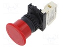 Switch: emergency stop; 22mm; Stabl.pos: 2; NC; red; mushroom; Pos: 2
