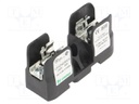 Fuse holder; cylindrical fuses; DIN; 30A; 250V; Poles: 1; black