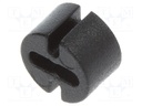 Spacer sleeve; LED; Øout: 4.8mm; ØLED: 3mm; L: 3mm; black; UL94V-0